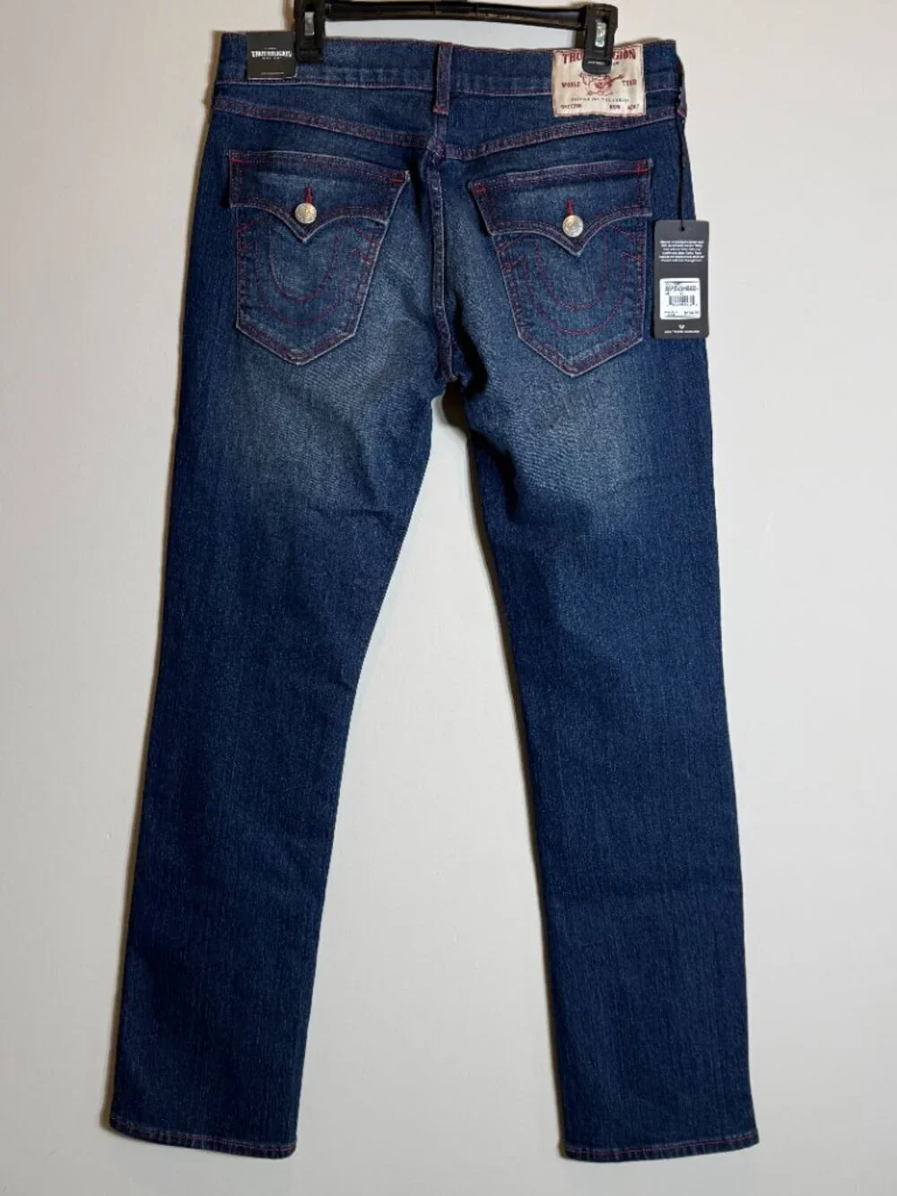 True Religion Ricky Flap Relaxed Straight Denim Jeans Men's 31 Medium Wash NWT